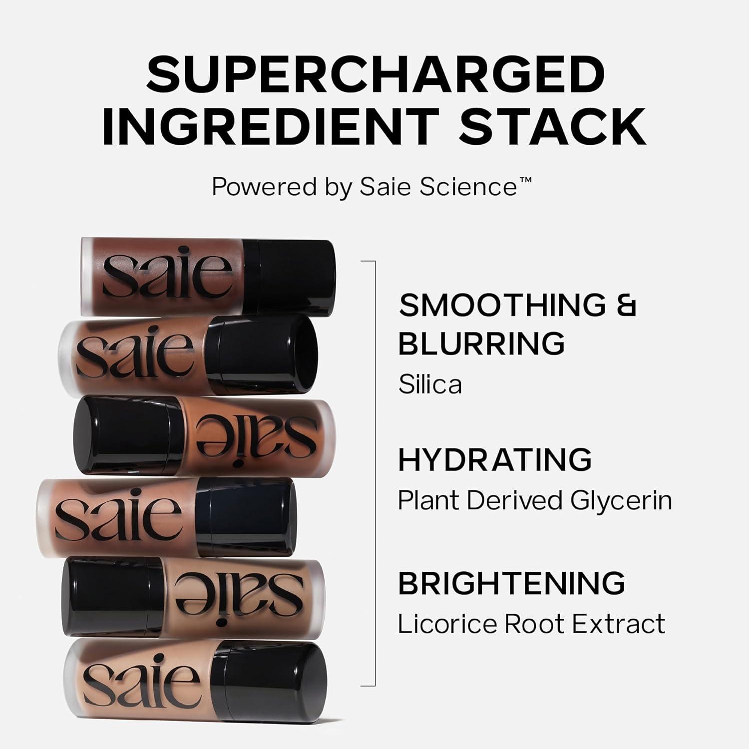 Saie Dew Bronze Soft-Focus Liquid Bronzer in Salt