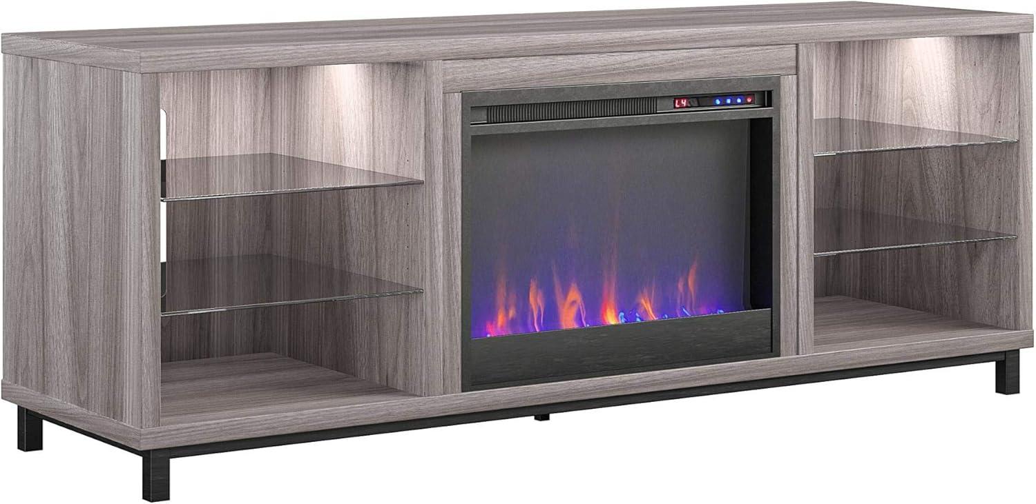 Ameriwood Home Lumina Deluxe Fireplace TV Stand for TVs up to 70"