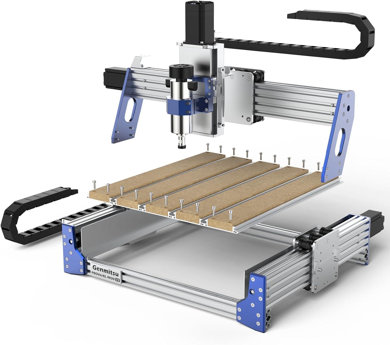 Genmitsu CNC Router Machine PROVerXL 4030 V2, Fast Speed for Wood Metal Acrylic PCB MDF, Upgrade 3 Axis Engraving Machine with Closed-Loop Motor and Ball Screw