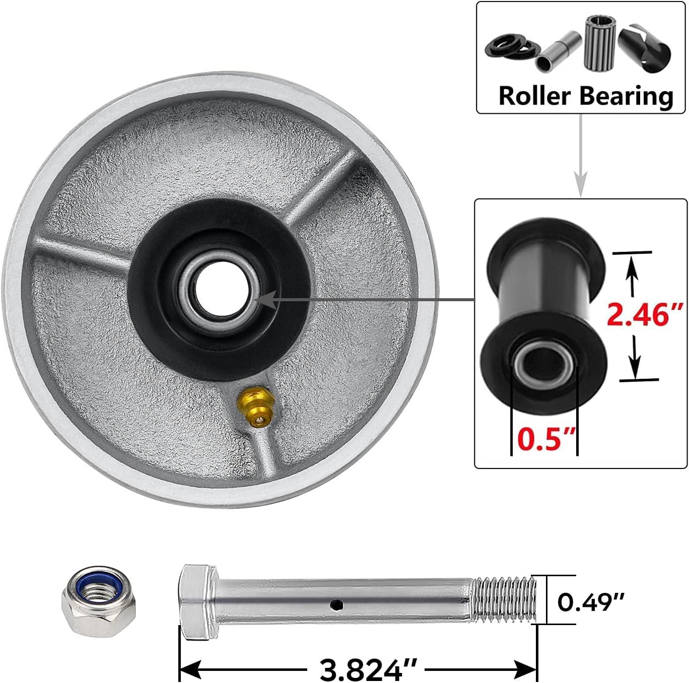 Service Caster Tool Box Caster Wheel Set – 4 Inch Semi Steel Cast Iron Swivel Casters – SCC