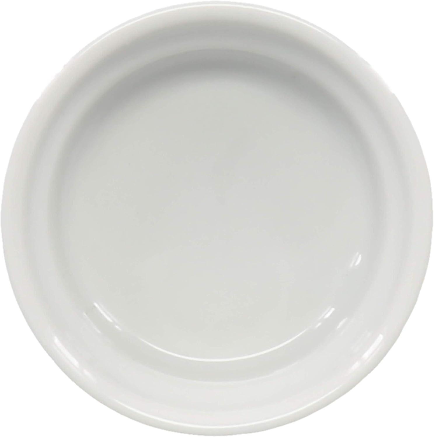 Set of 12 White Porcelain Round Ramekins with Lids
