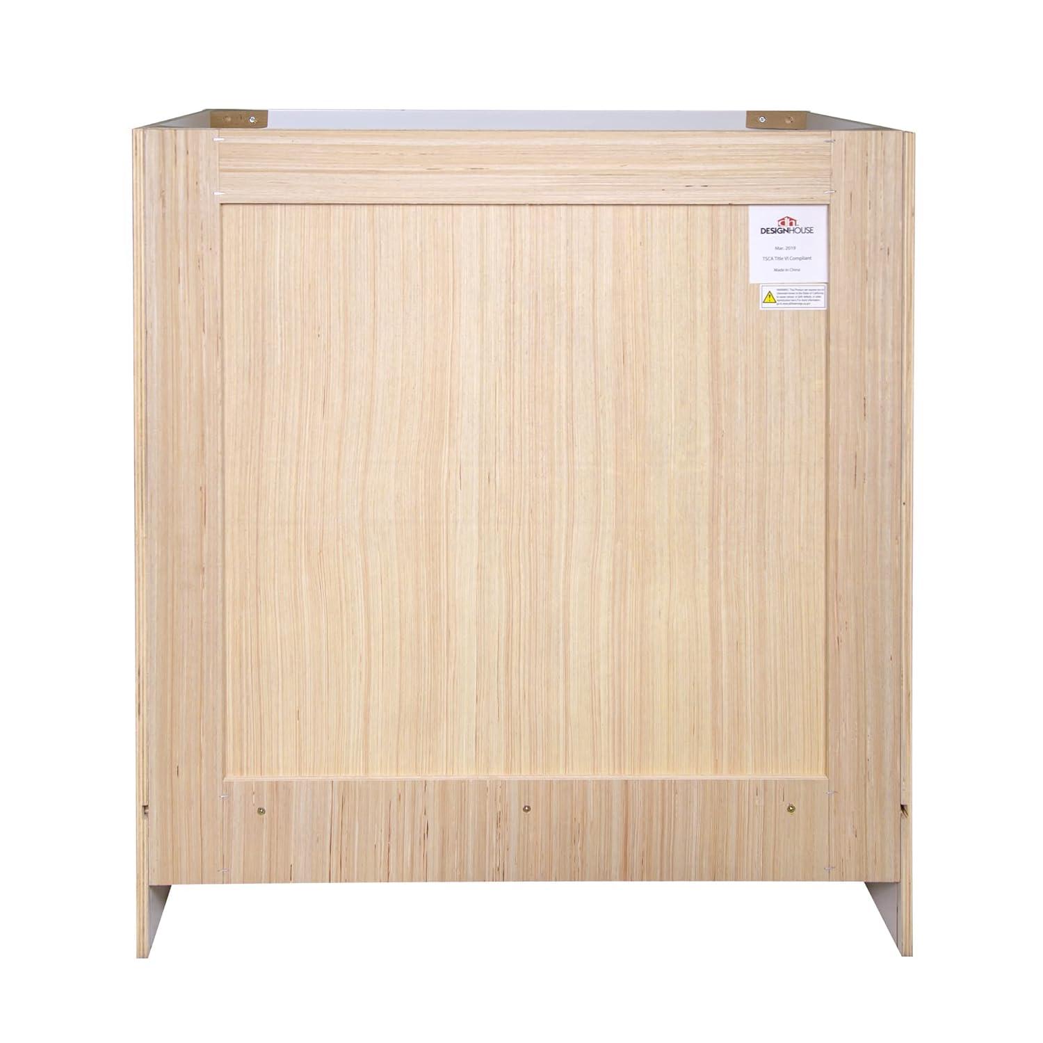 Design House Brookings 30 Inch Bathroom Vanity, Ready to Assemble, Solid Wood, Sherwin Williams – Design House, 587089