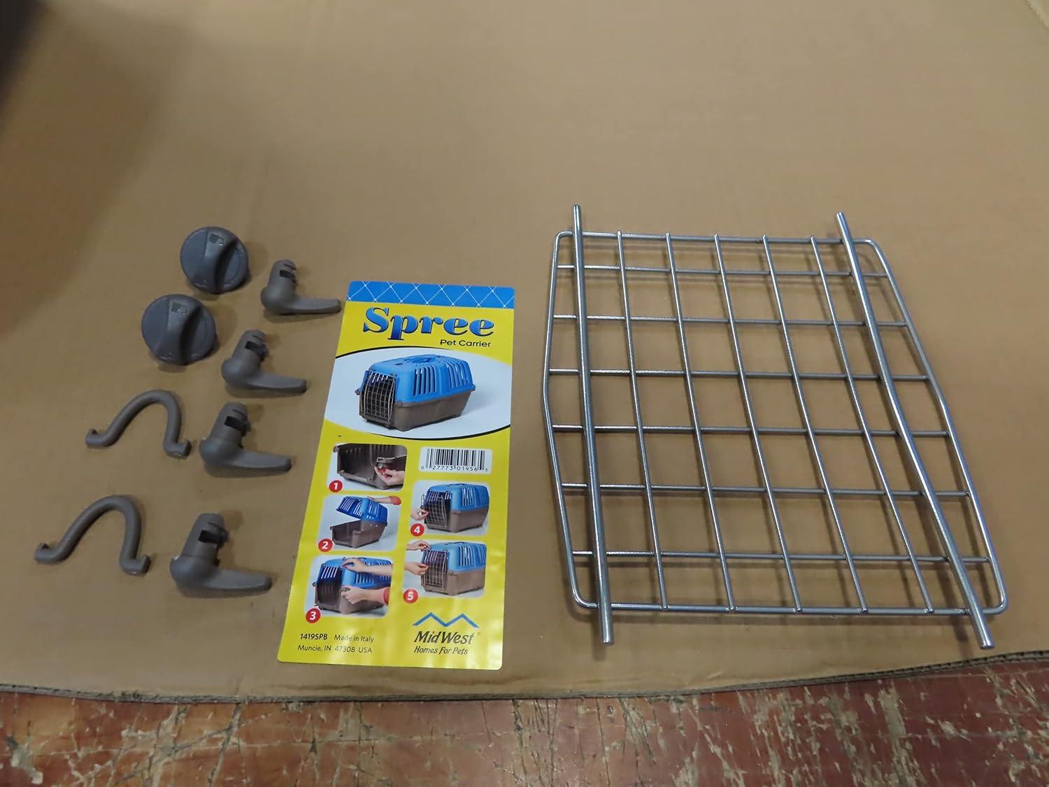 MidWest Homes for Pets 19 inch Spree Travel Pet Carrier for Dog or Cat with Steel Door, Blue