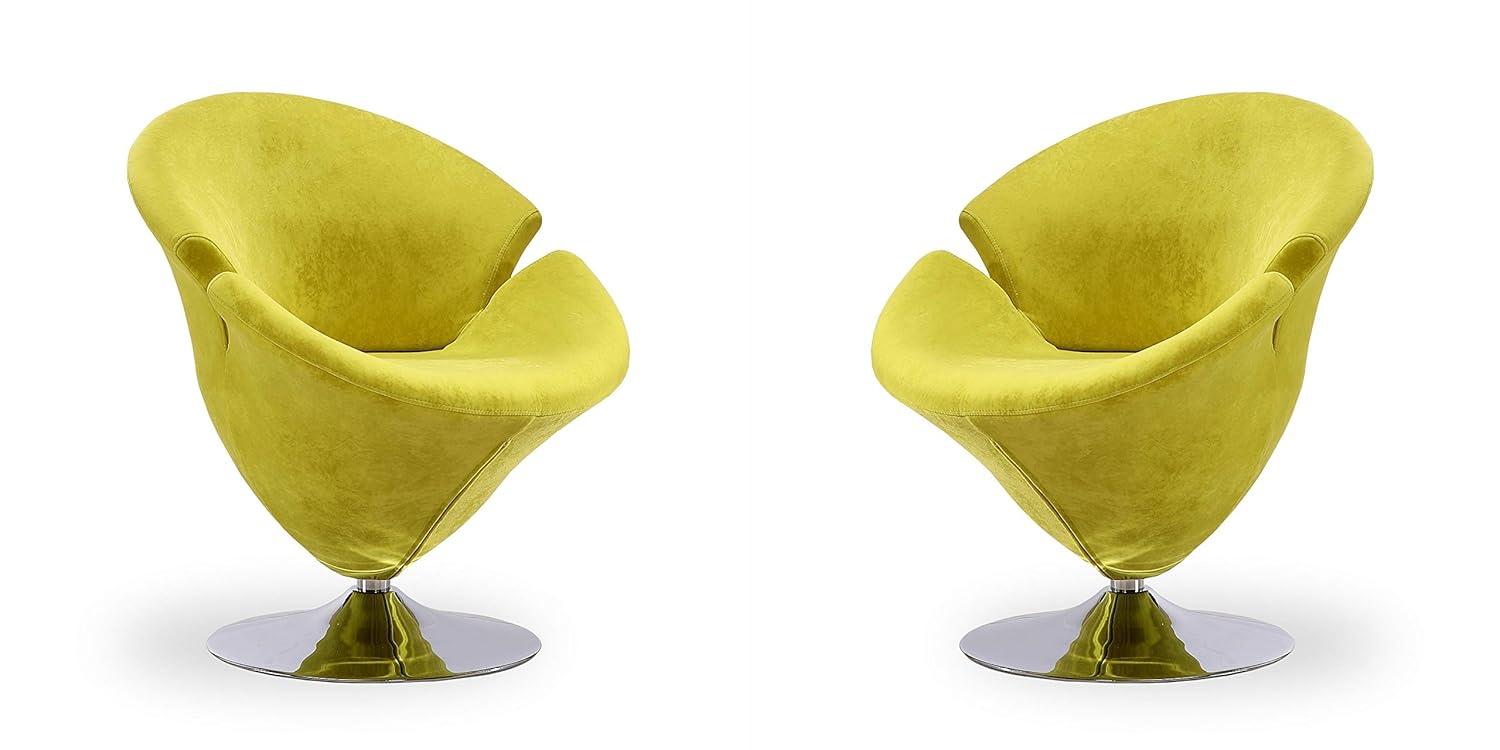 Everly Quinn Aanayah Velvet Swivel Barrel Chair