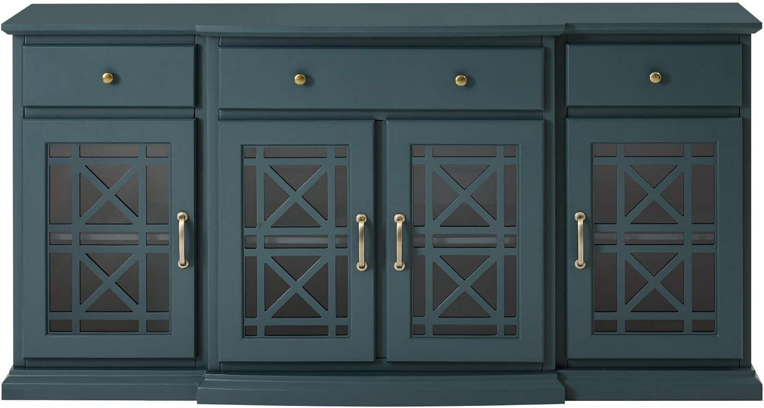 Saugeries Fretwork Detailed Glass Door Sideboard