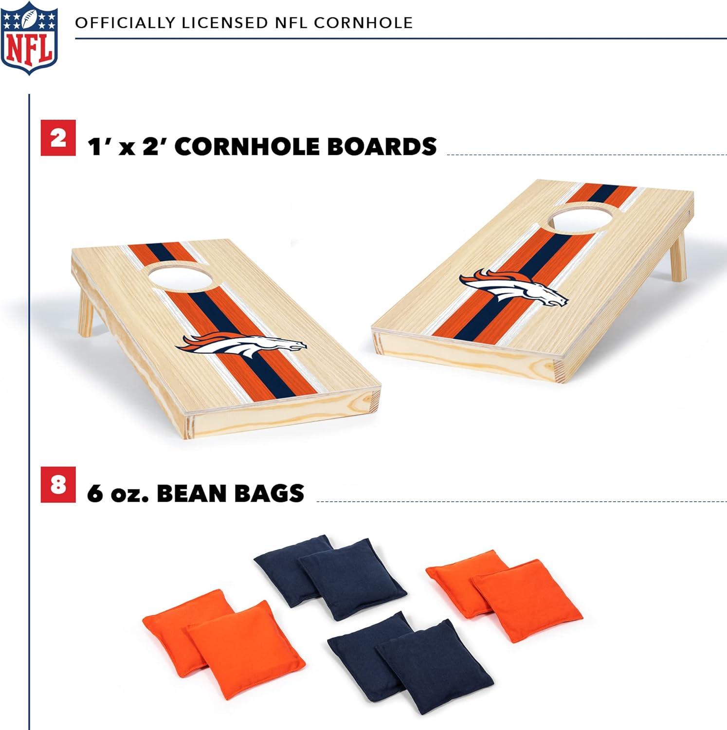 NFL Denver Broncos 1'x2' Wood Cornhole Set