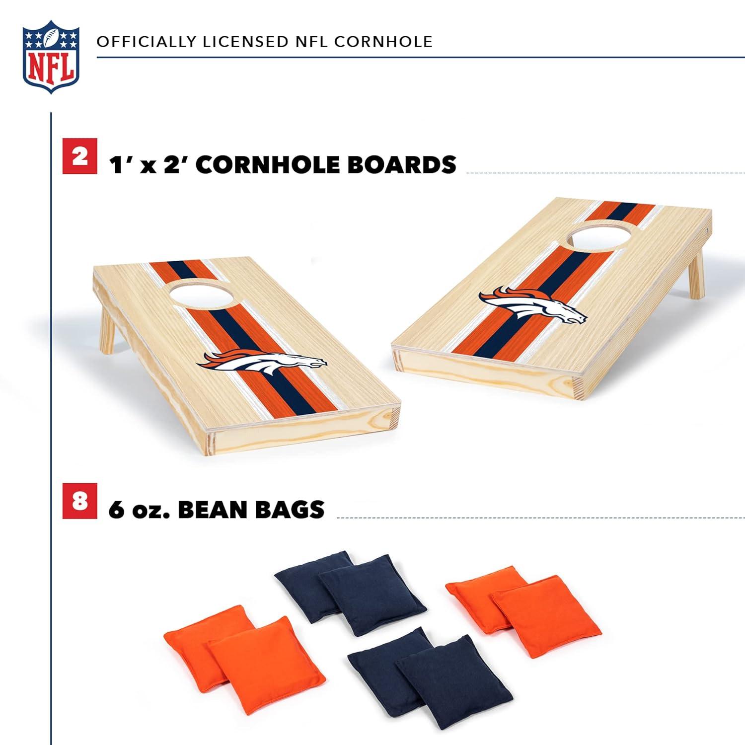 NFL Denver Broncos 1'x2' Wood Cornhole Set