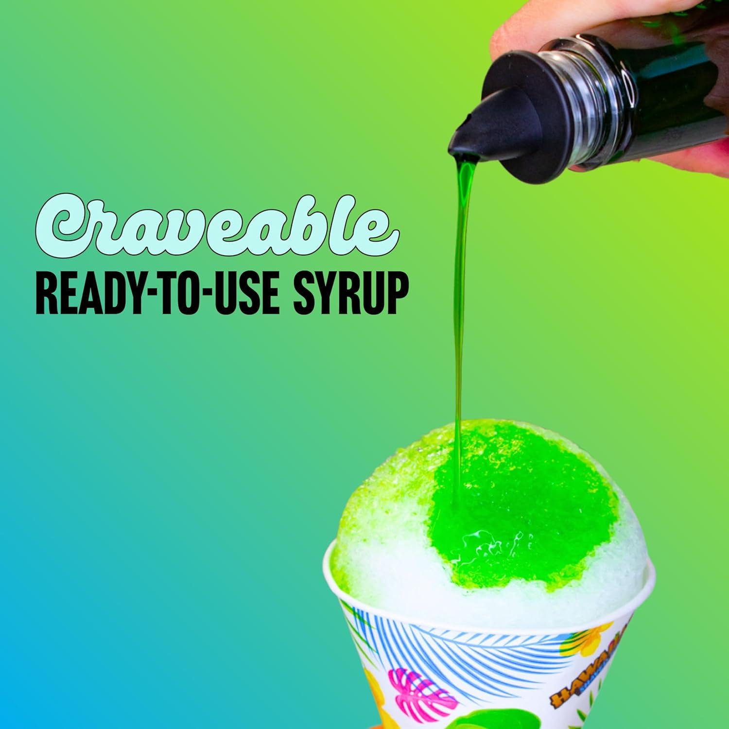 Hawaiian Shaved Ice Snow Cone Syrup, Lemon-Lime Flavor, Shelf-Stable, 1 Pint