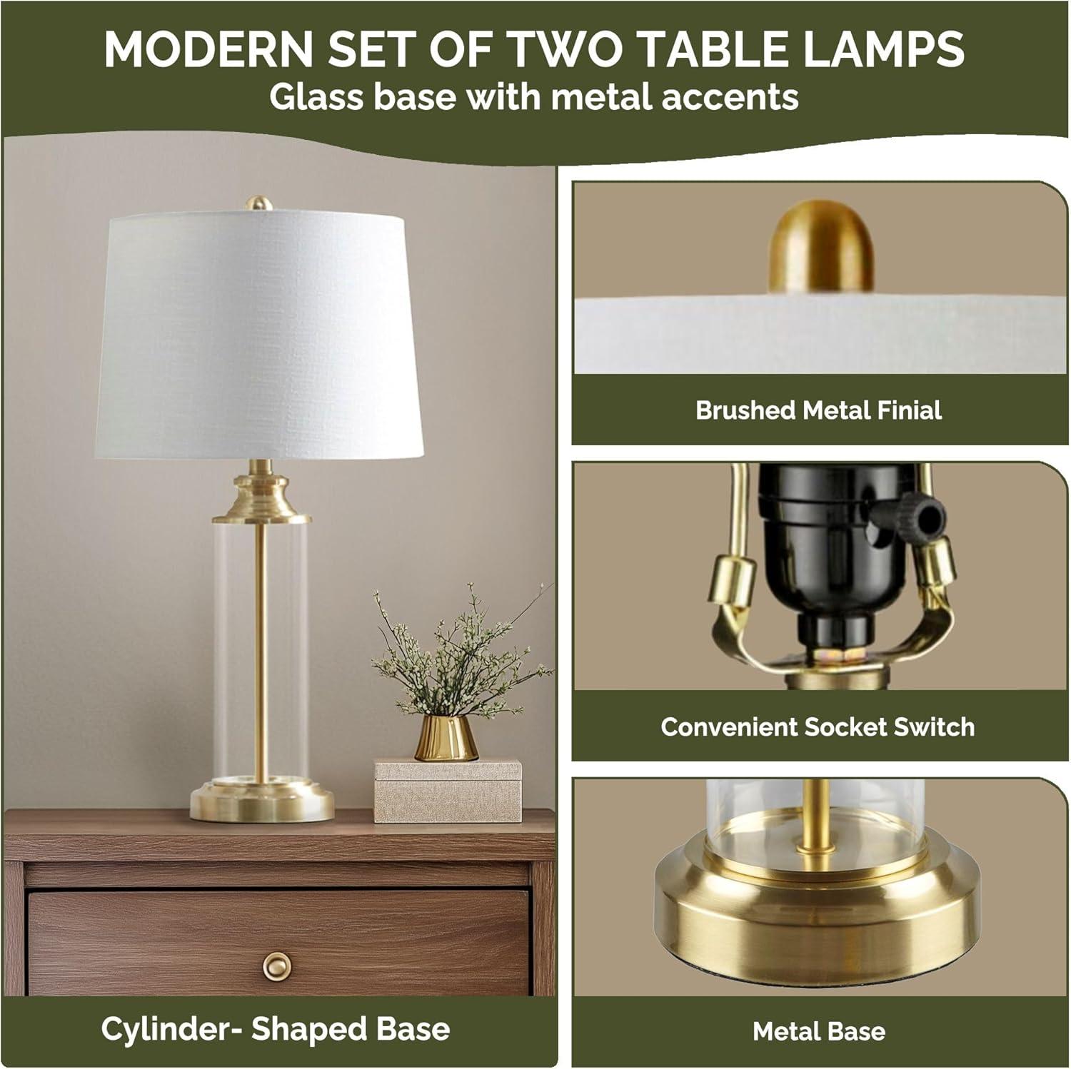 Mercer41 Clarity Cylinder Table Lamp Set of 2