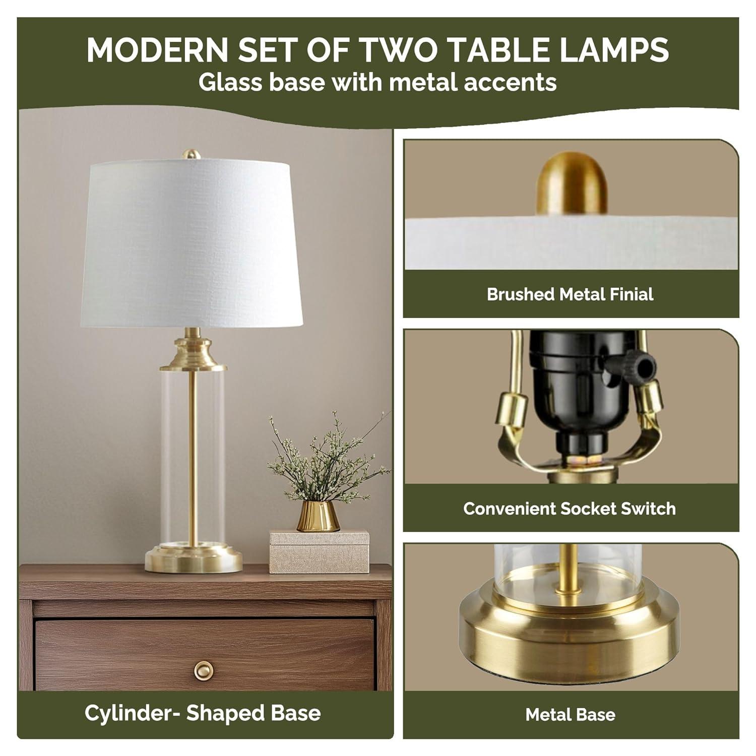Mercer41 Clarity Cylinder Table Lamp Set of 2