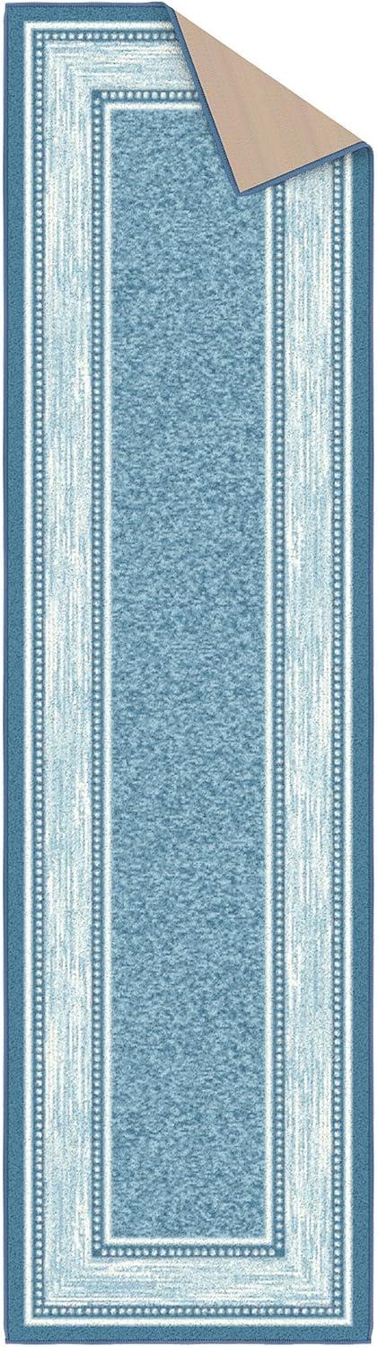 Machine Washable Non-Slip Bordered Area Rug For Living Room, Hallway Runner, Entryway Rug