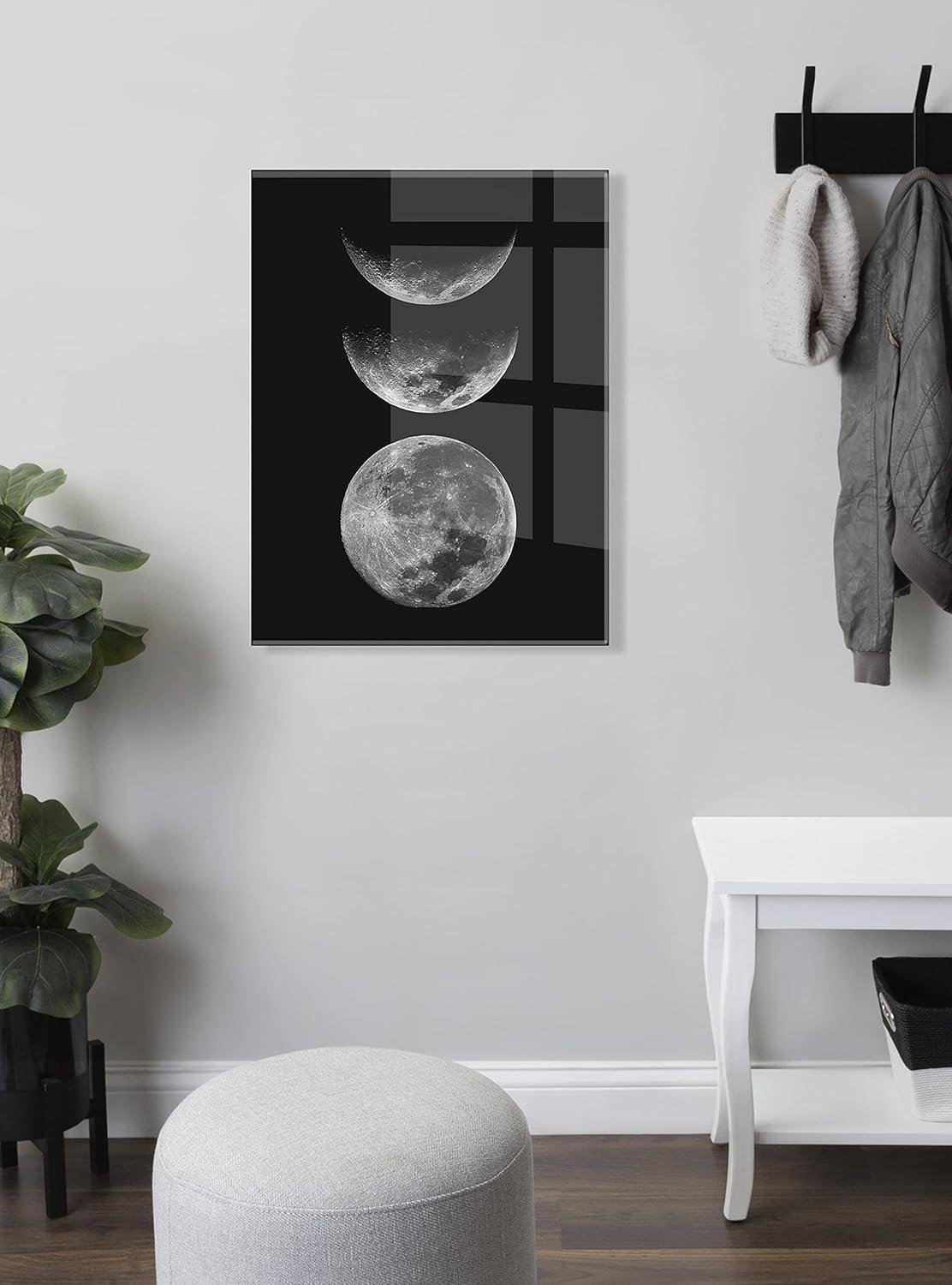 Kate & Laurel All Things Decor 23"x31" Mod Moon 'Its Just a Phase' Floating Acrylic by The Creative Bunch Studio