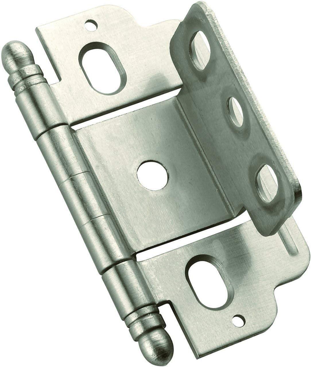 Amerock Pk3180tb Functional Hardware Full Inset Wrap Cabinet Door Hinge - Nickel