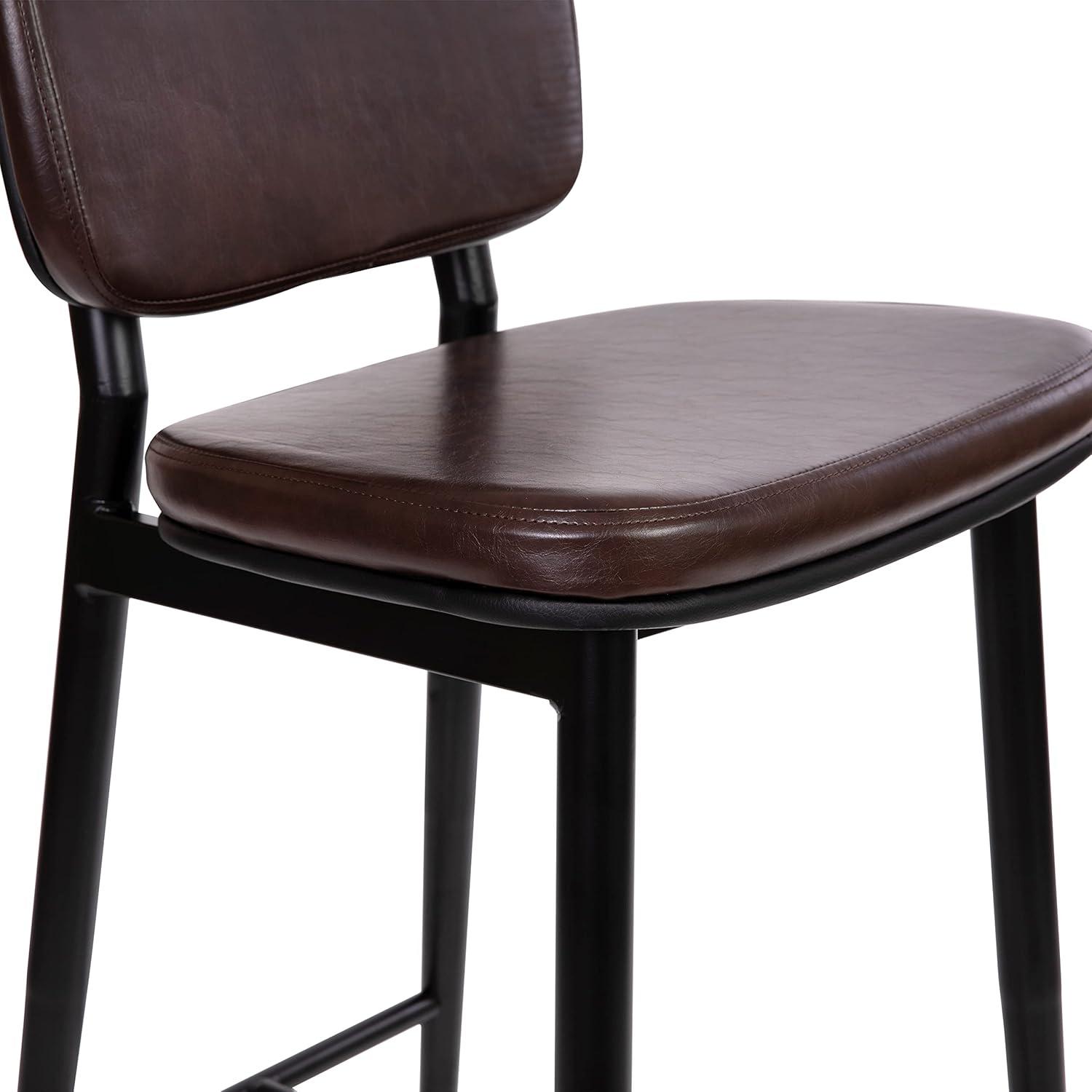 Crellus Upholstered Counter Stool with Metal Frame (Set of 2)