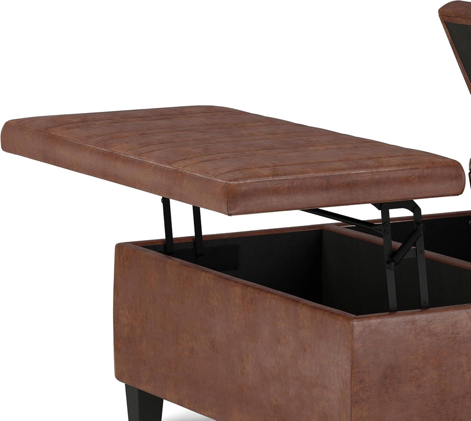 Simpli Home Ellis Coffee Table Storage Ottoman