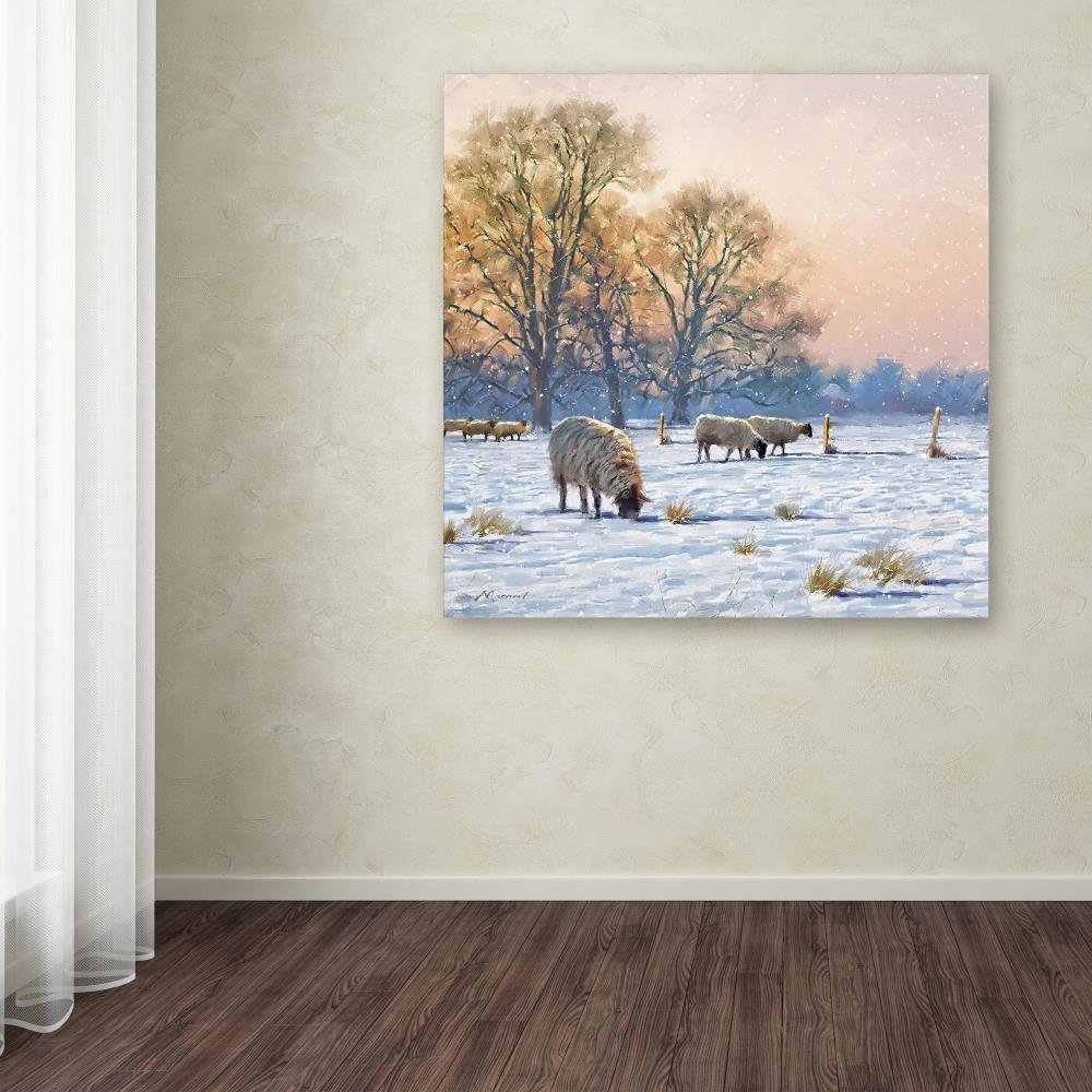 Trademark Fine Art The Macneil Studio " Winter Sheep " by The Macneil Studio