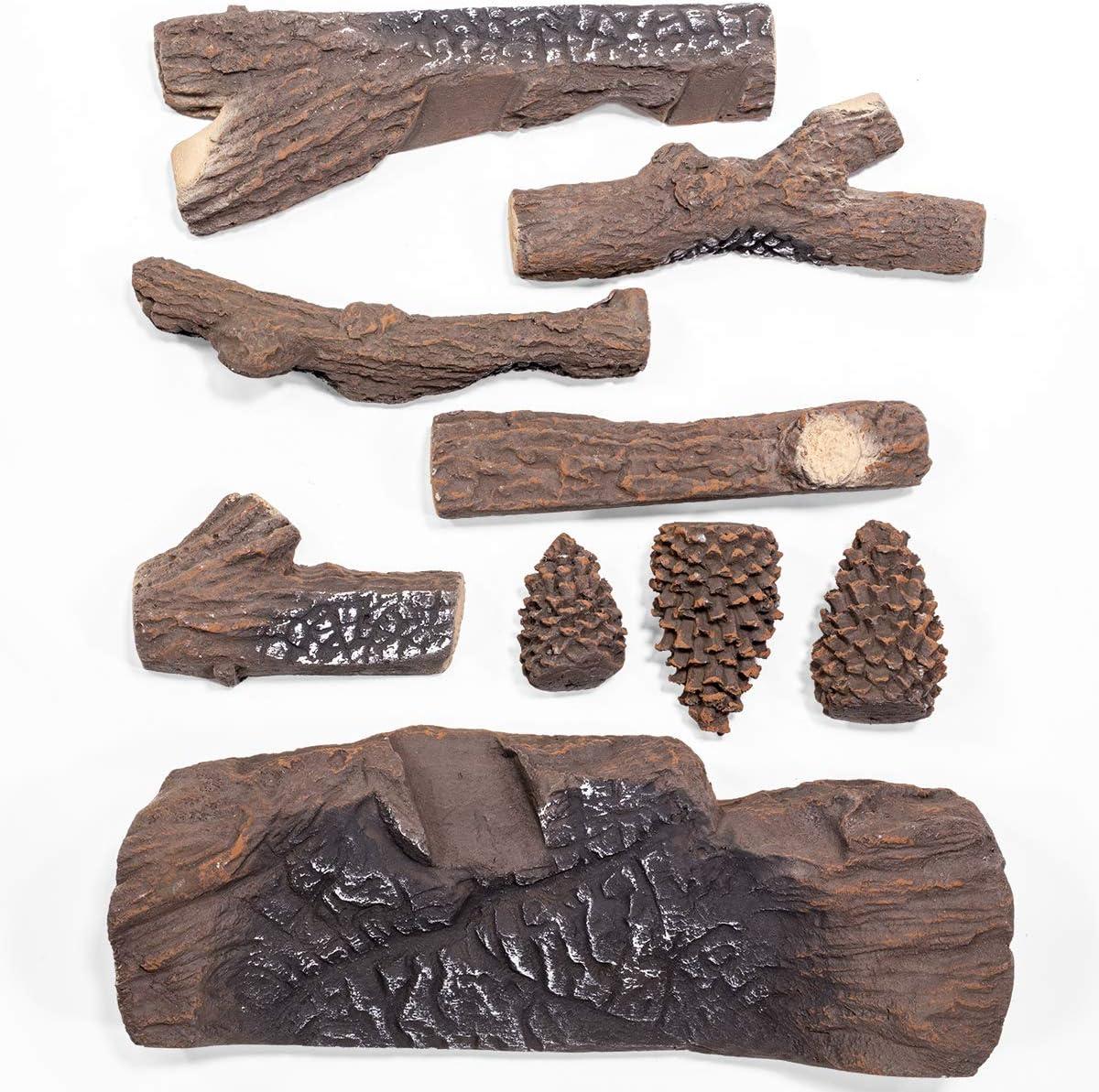 Loon Peak® Barnsdale 9 Piece Ceramic Decorative Logs