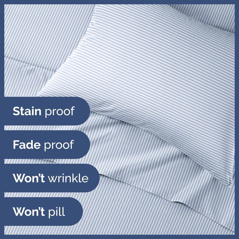 CGK Linens 4 Piece Kids Microfiber Sheet Set - Wrinkle Free - Cute, Cozy, Soft