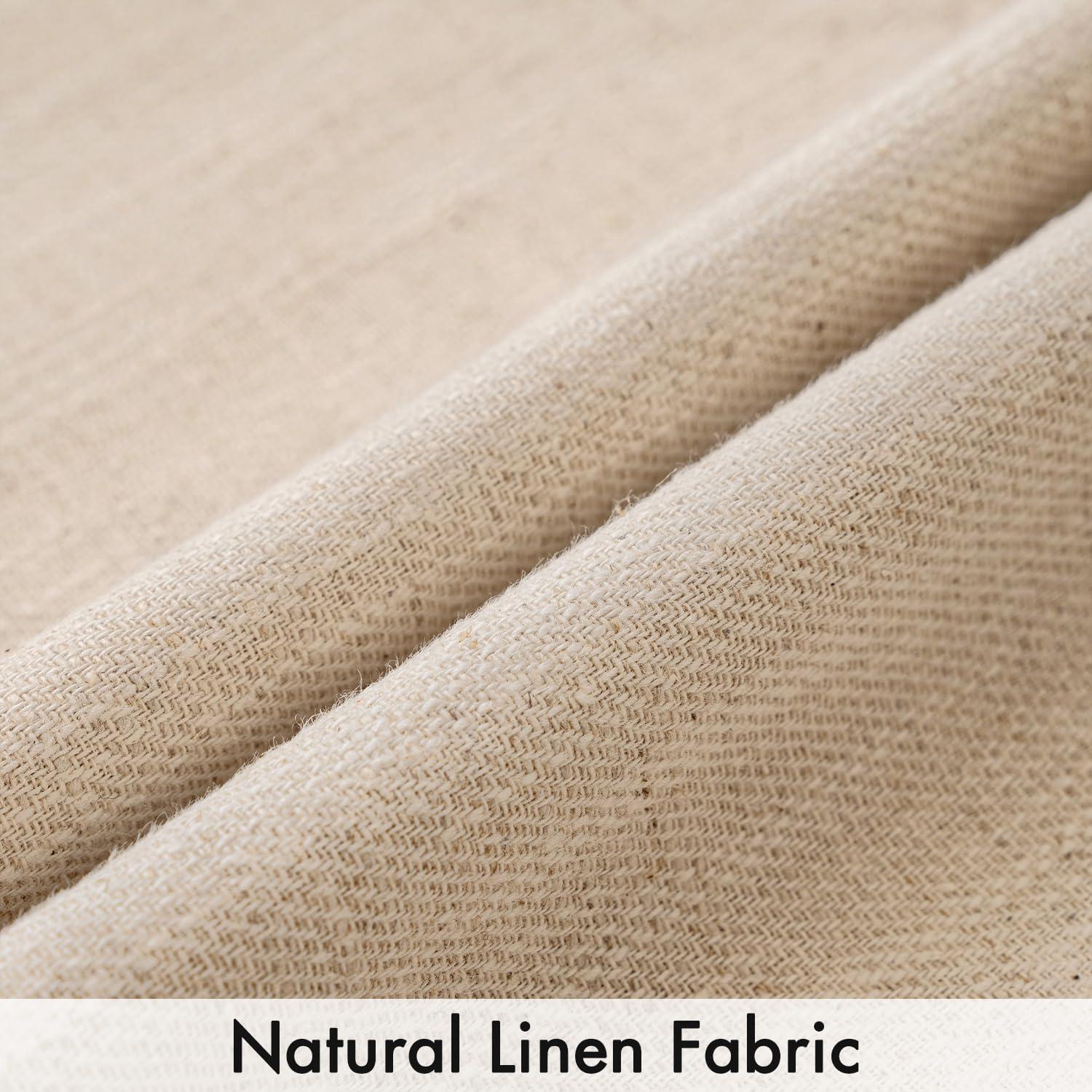 MIULEE Pack of 2 Decorative Linen Pillow Covers 18x18 Inch Brick Farmhouse Soild Neutral Throw Pillow Covers Soft Accent Decorative Pillowcases Home Decors for Couch Sofa Bed Living Room