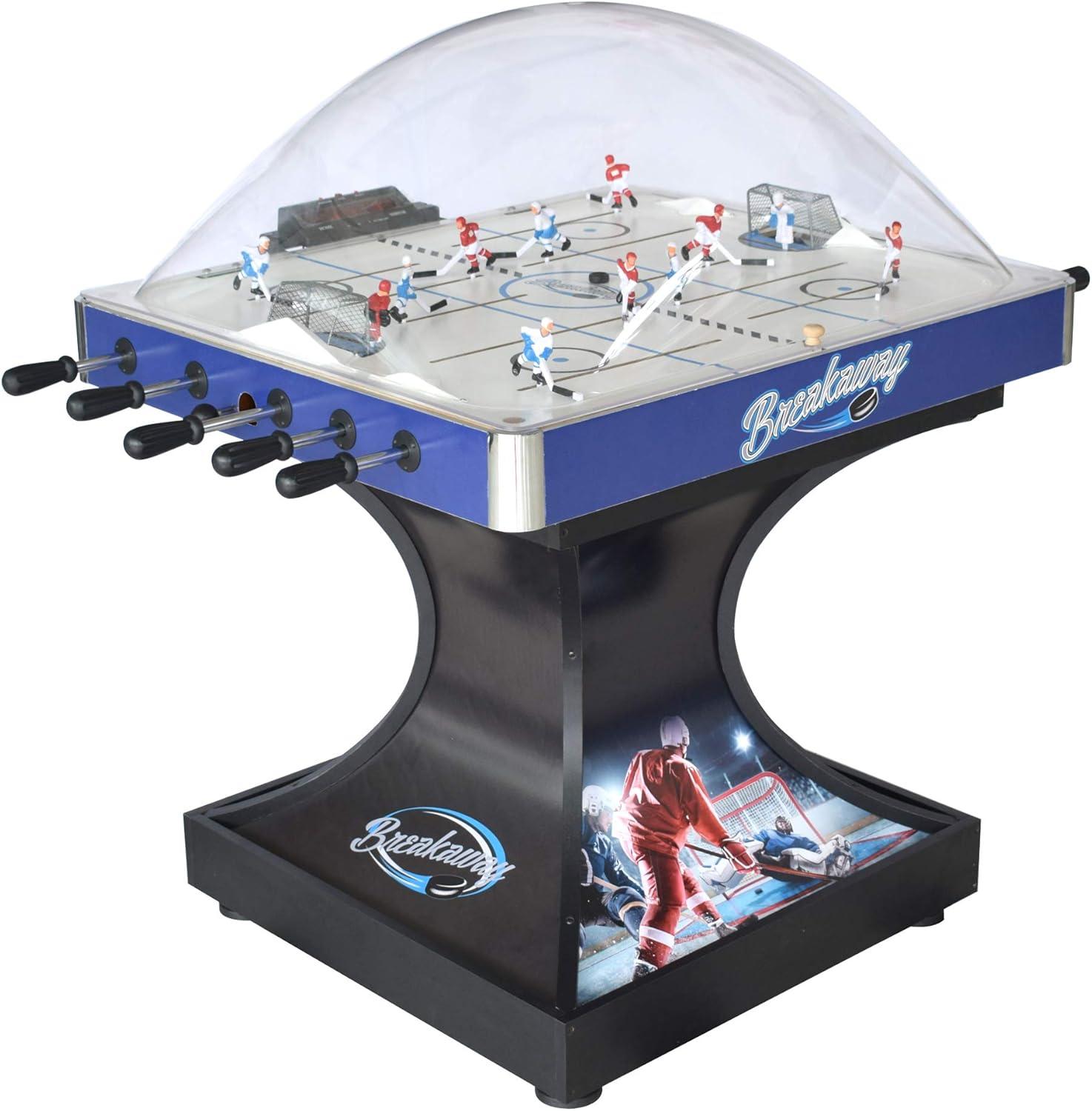 Breakaway 45" Blue Polycarbonate Dome Hockey Table with LED Scoring