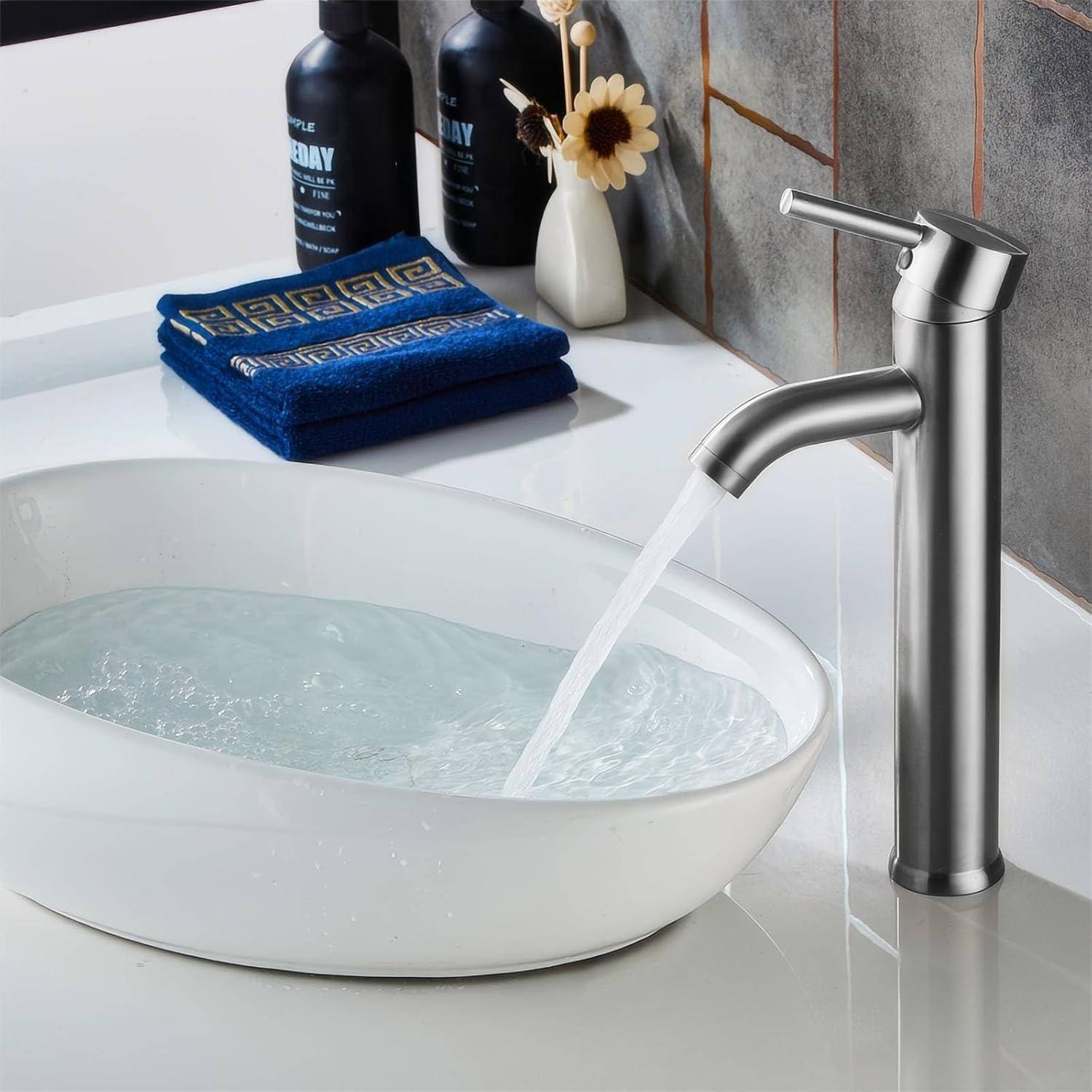 VIBRANTBATH Vessel Sink Faucet Single-handle Bathroom Faucet with Drain Assembly A-99052H-N-2