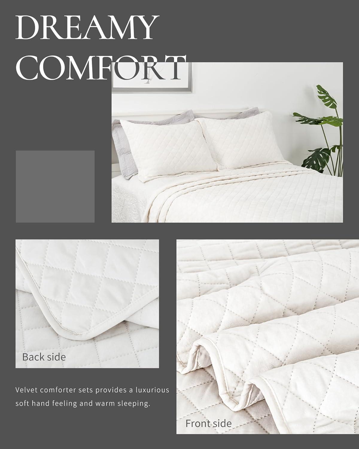 Royal Velvet Diamond Velvet Quilt Set