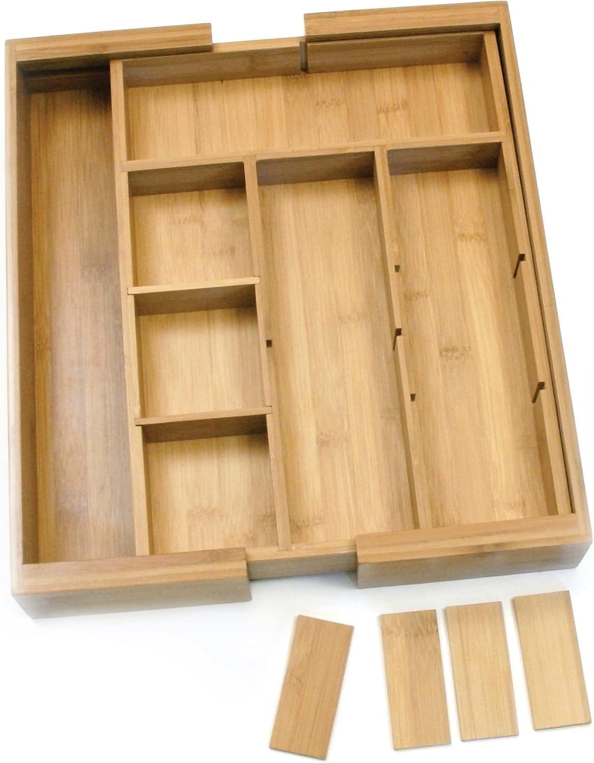 Bamboo Expandable Organizer With Removable Dividers