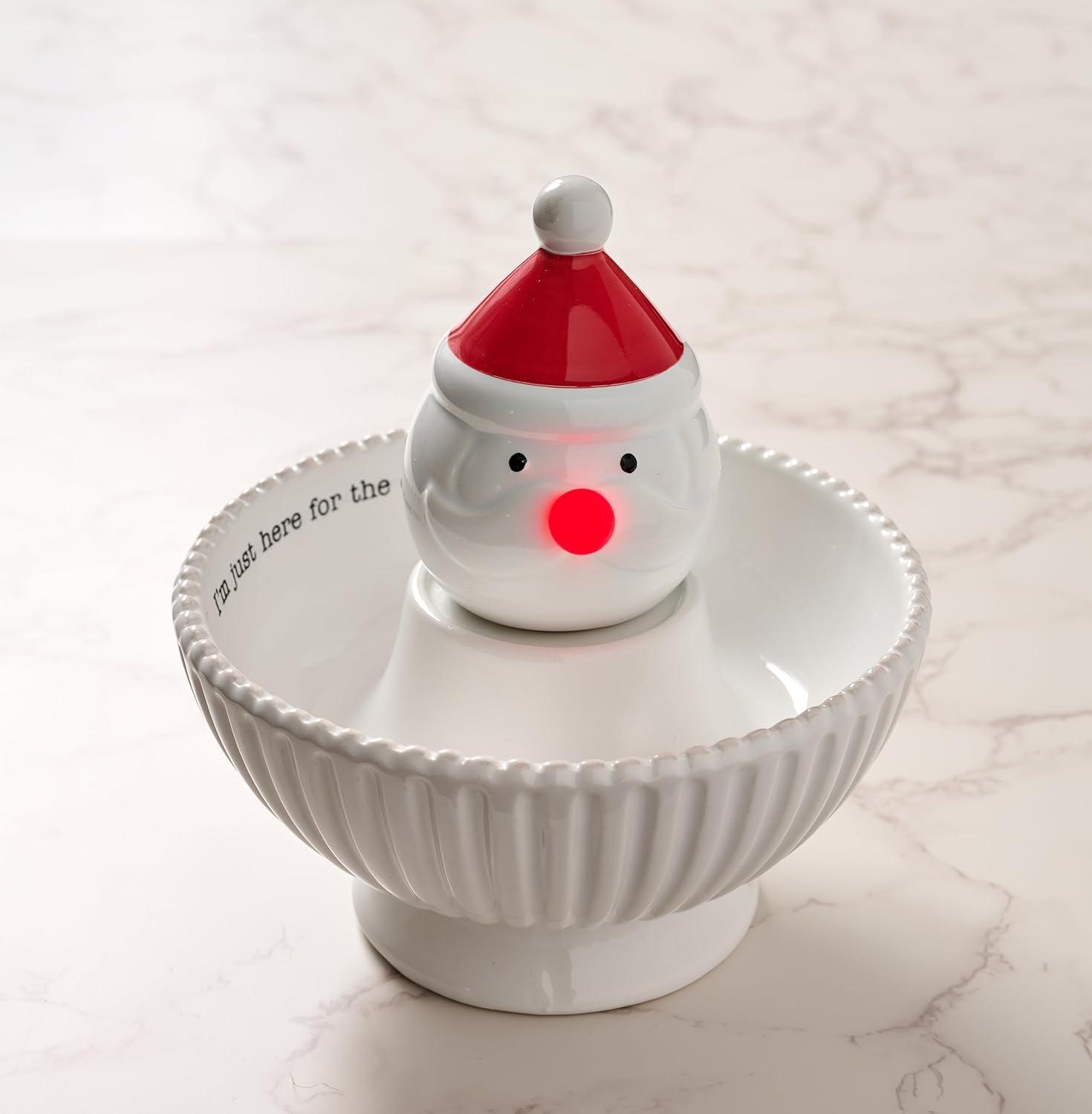 Mud Pie Circa Candy Bowl, 3 1/2" x 6 3/4" dia, WHITE