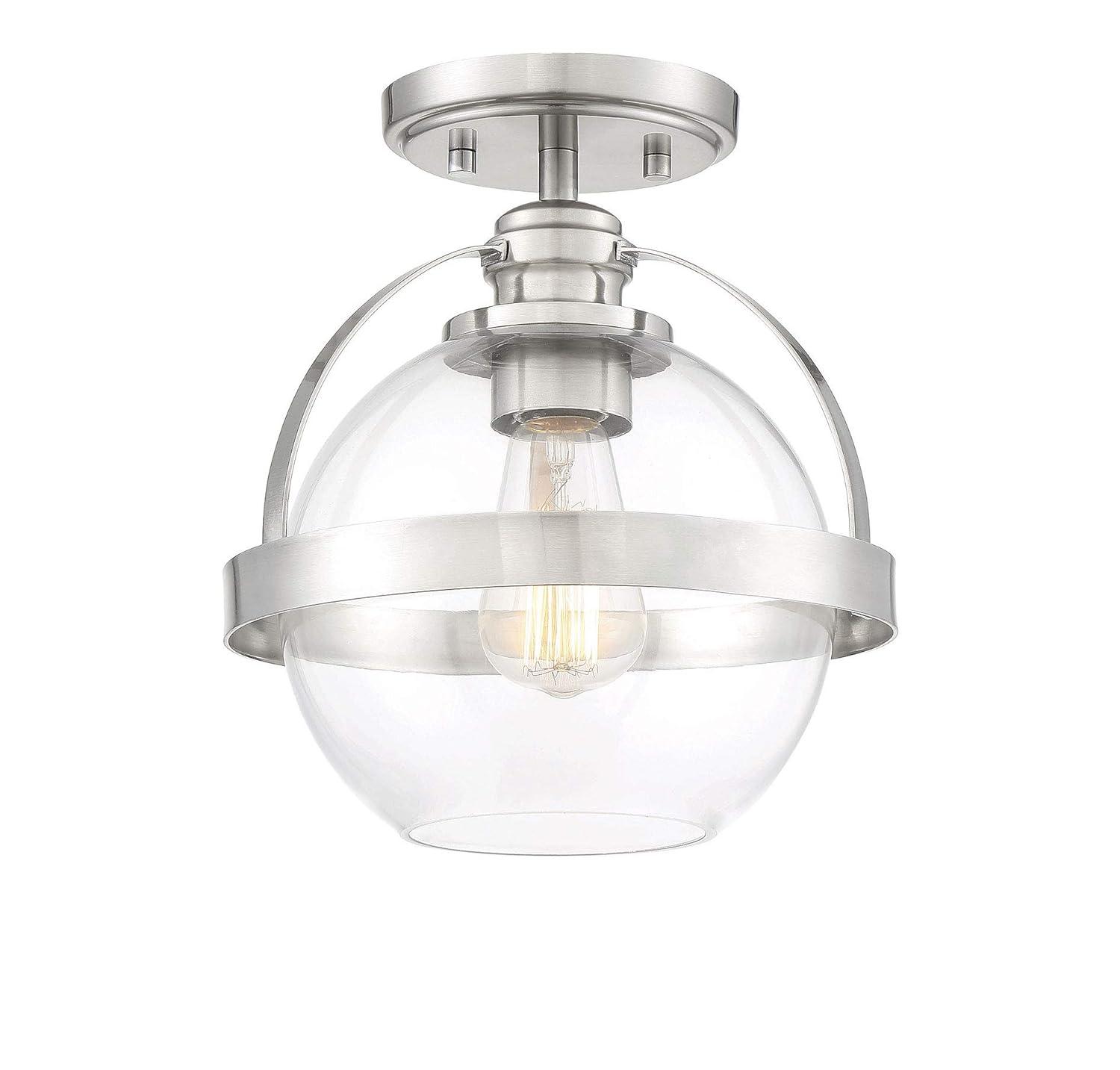 Longmeadow Glass Semi Flush Mount