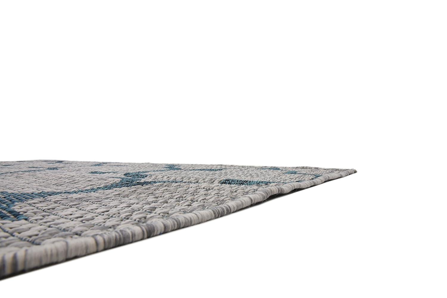 Unique Loom 4' 1 x 6' 1 Rectangle Indoor/Outdoor Trellis Gray Area Rug
