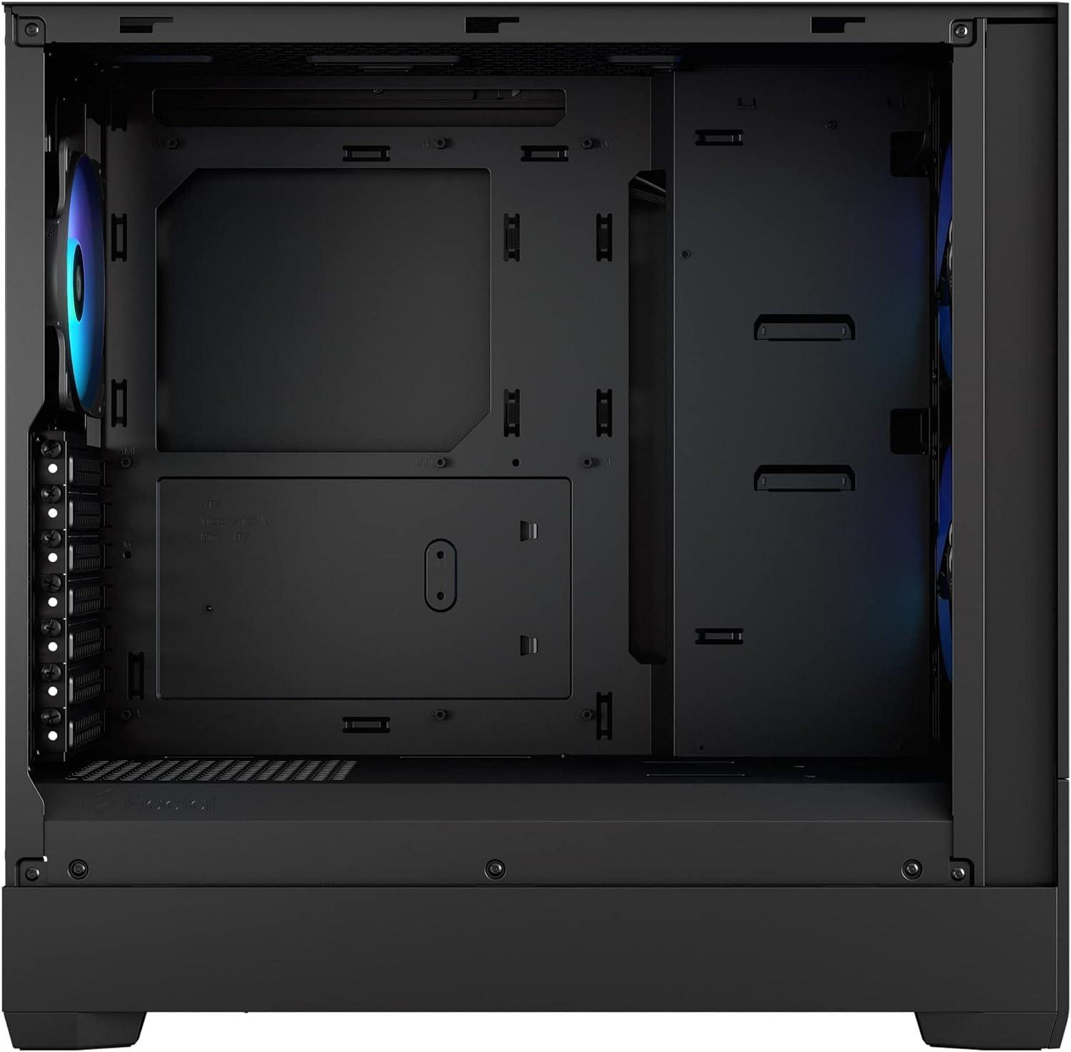 Black Tempered Glass RGB Gaming Tower Case