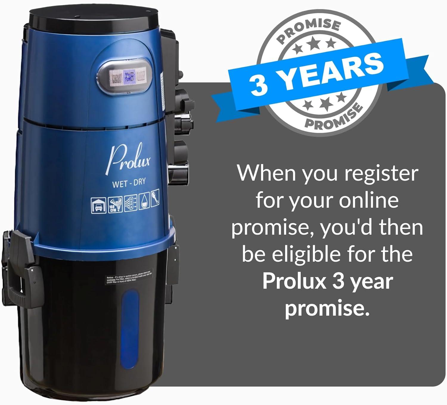 Prolux Professional Shop Wall Mounted Garage Vac Wet Dry Pick Up