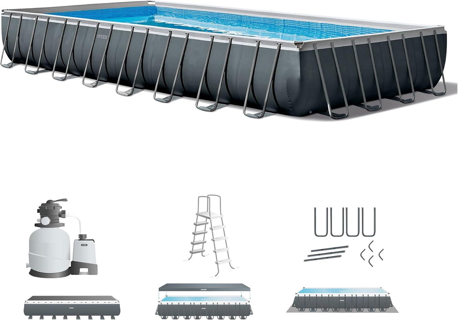 Intex 26373EH 32' x 16' x 52" Rectangular Ultra XTR Frame Swimming Pool w/ Pump