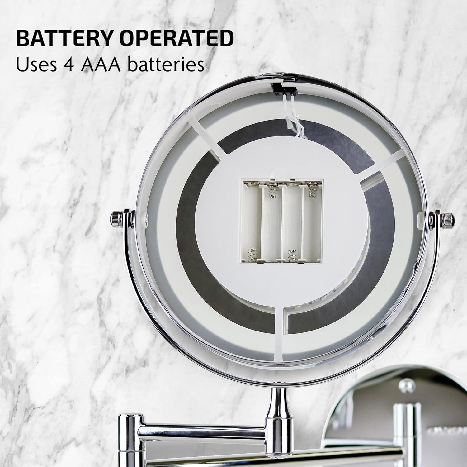 Ovente Concave LED Wall Mirror