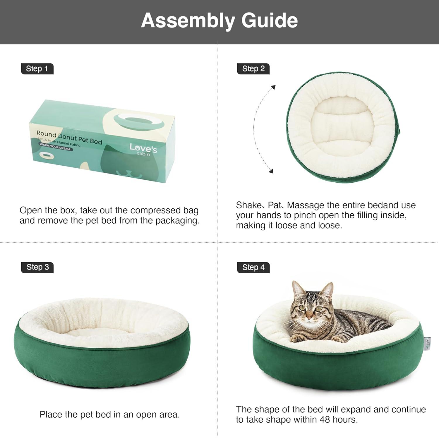 Archie & Oscar™ Round Donut Cat And Dog Cushion Bed, 20In Pet Bed For Cats Or Small Dogs, Anti-Slip & Water-Resistant Bottom, Super Soft Durable Fabric Pet Beds, Washable Luxury Cat & Dog Bed