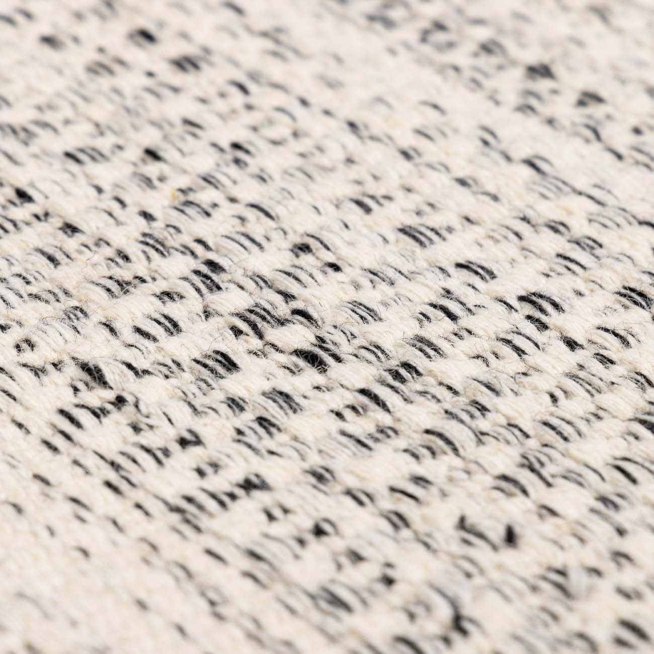 BoutiqueRugs Williford Boho Hand Woven Wool Natural Fiber Area Rug - Farmhouse Neutral Color Carpet for Living Room, Bedroom - Cream, Black - 8'10" x 12' (9x12)