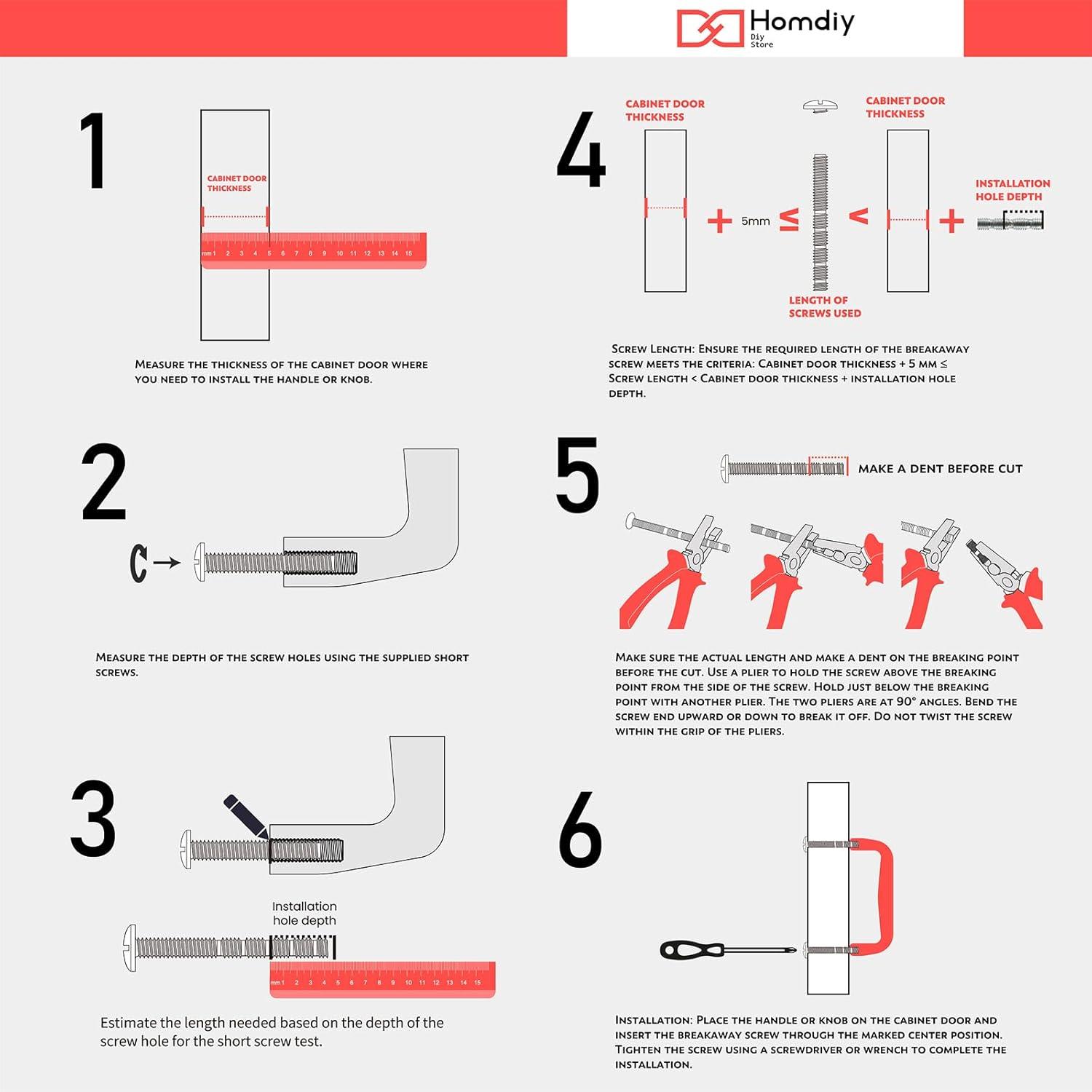 homdiy 5 Pack 5 Inch Brushed Nickel Cabinet Pulls Cabinet Handles Square Door Handles Modern Dresser Drawer Stainless Steel Hardware