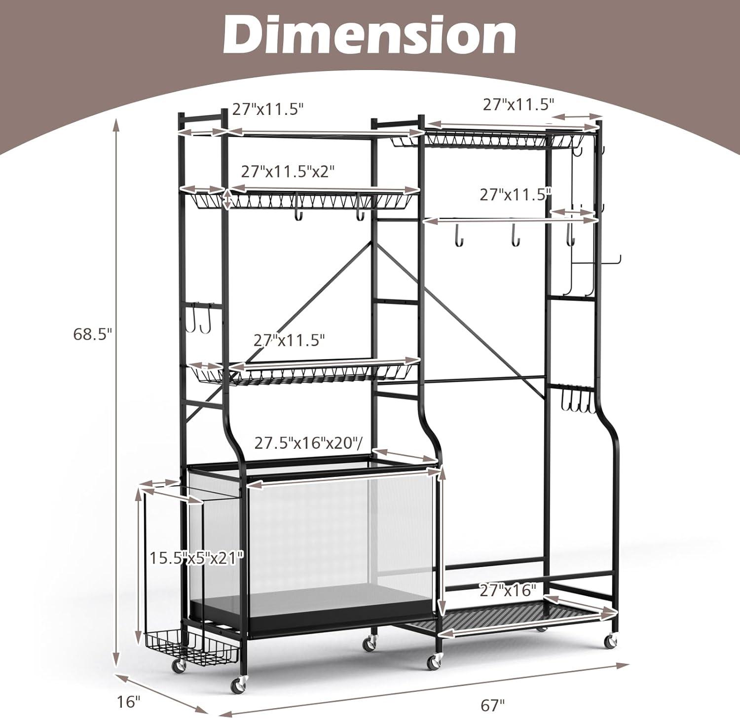 Resenkos Sports Equipment Organizer for Garage