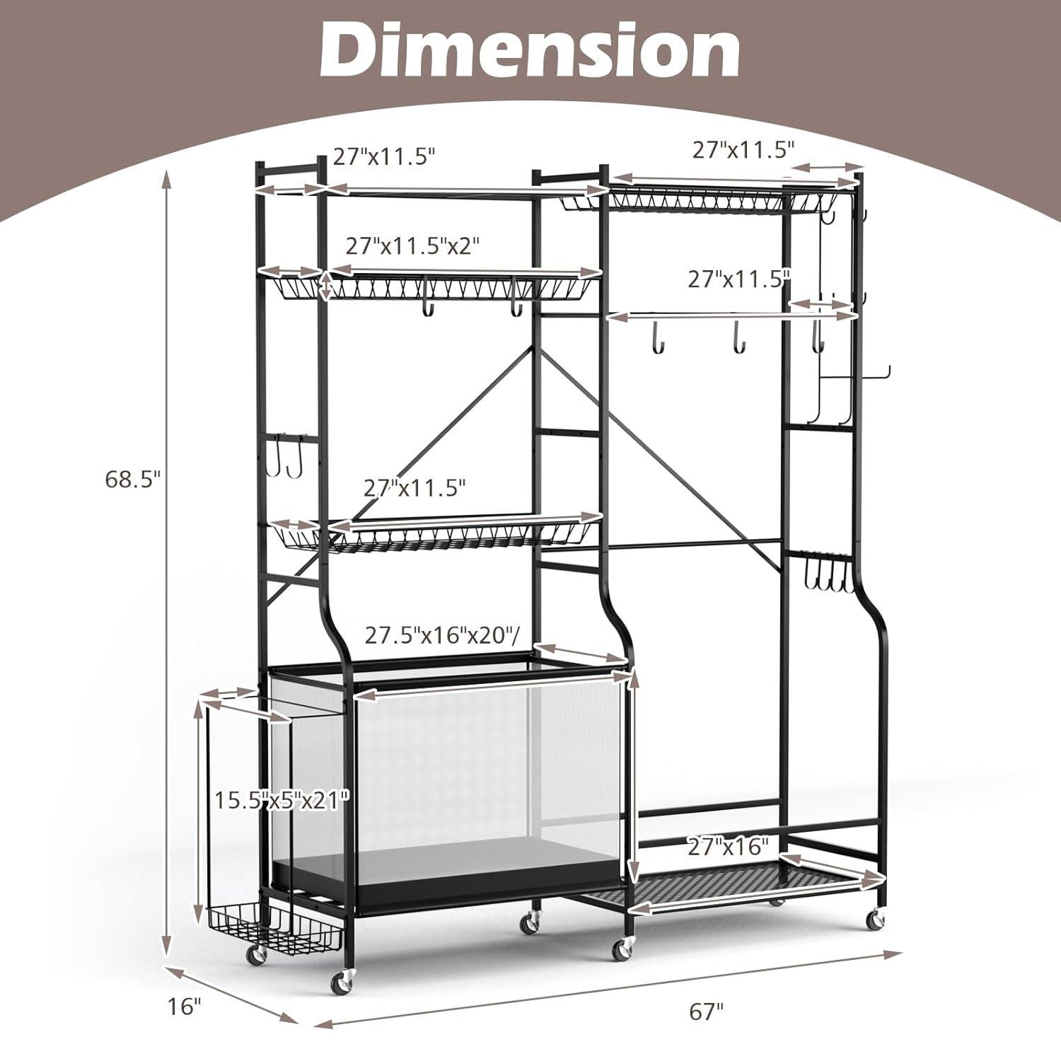 Resenkos Sports Equipment Organizer for Garage