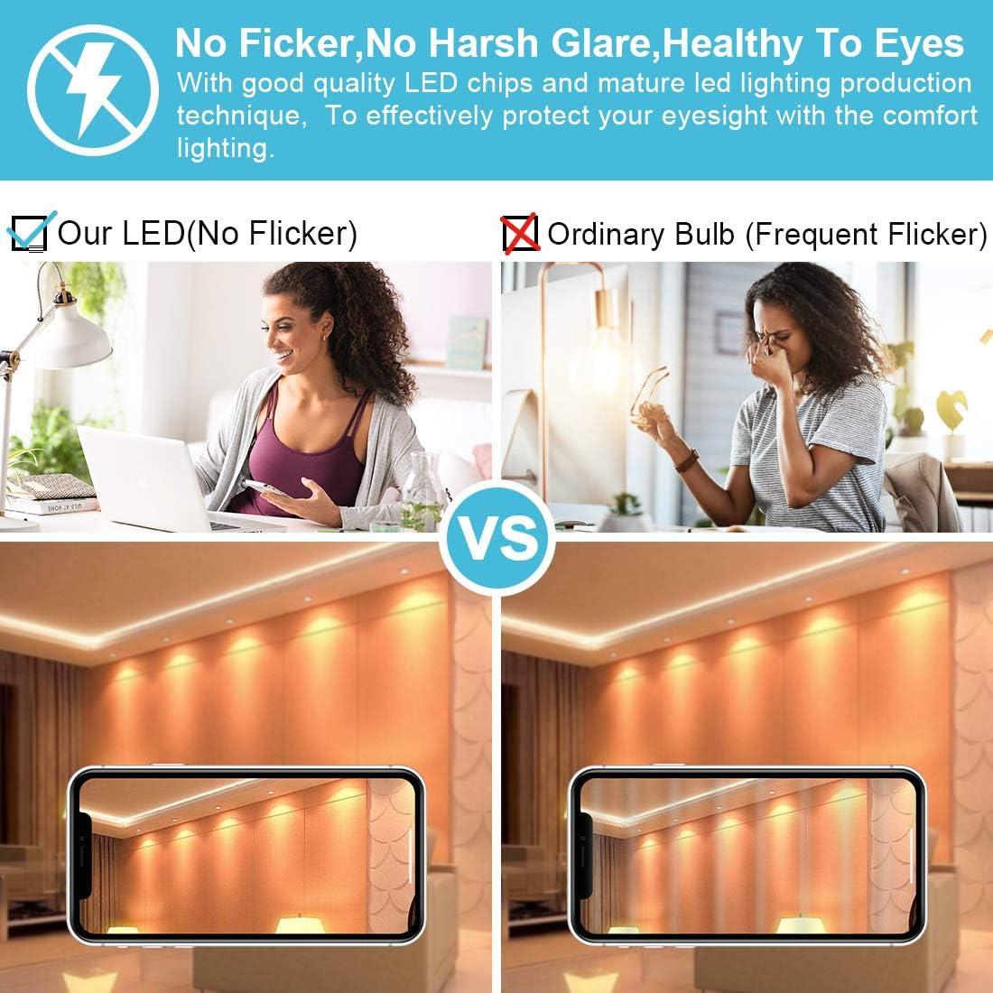 LED GU10 Dimmable Led Replacement for Halogen Bulb - MR16 Shape GU10 Base for Accent, Recessed, Track Lighting, 120°Beam Angle, 3000K Soft Light Gu10 Flood Light Bulb,(6 Pack)