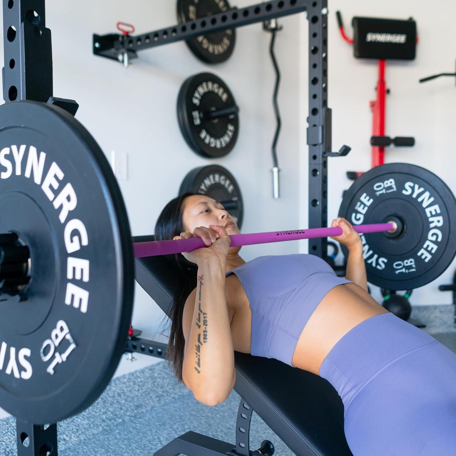 Synergee Banco de Entrenamiento Inclinado Ajustable Banco de Pesas para Ejercicios y Entrenamientos con Mancuernas y Barras. Ideal para Gimnasios Comerciales, Garajes y en Casa.