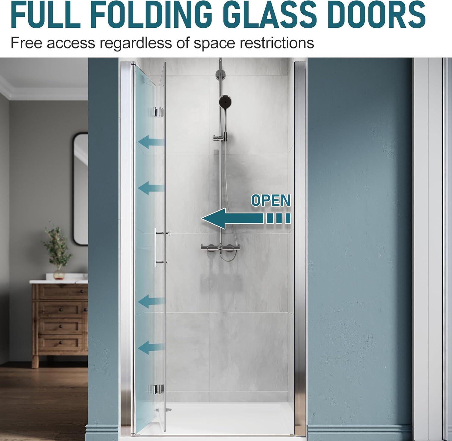 Elegant  Double Sliding Shower Door in Matte Black Finish with 1/4 inch Clear Shower Tempered Glass Panel Tub Door Black 54''W x 72''H