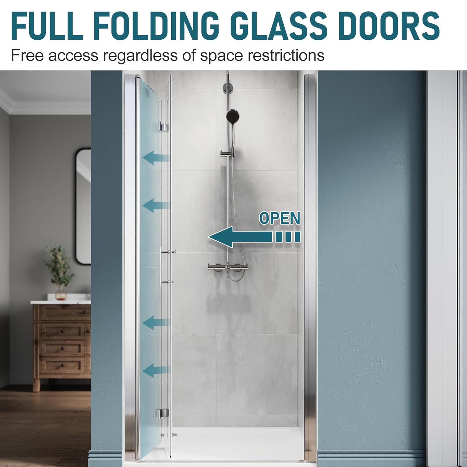 Elegant  Double Sliding Shower Door in Matte Black Finish with 1/4 inch Clear Shower Tempered Glass Panel Tub Door Black 54''W x 72''H
