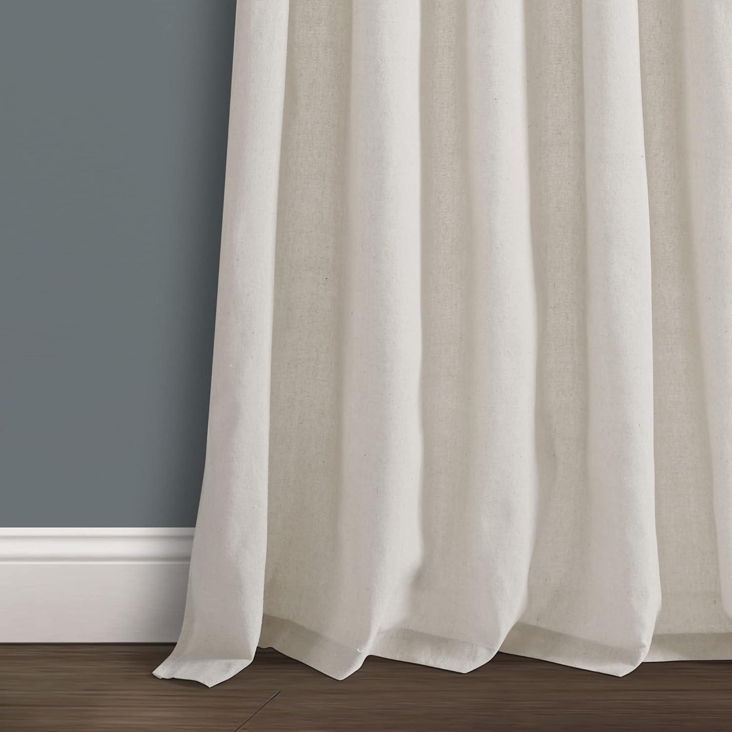 Lush Decor Linen Sheer Curtain Pair (Set of 2)