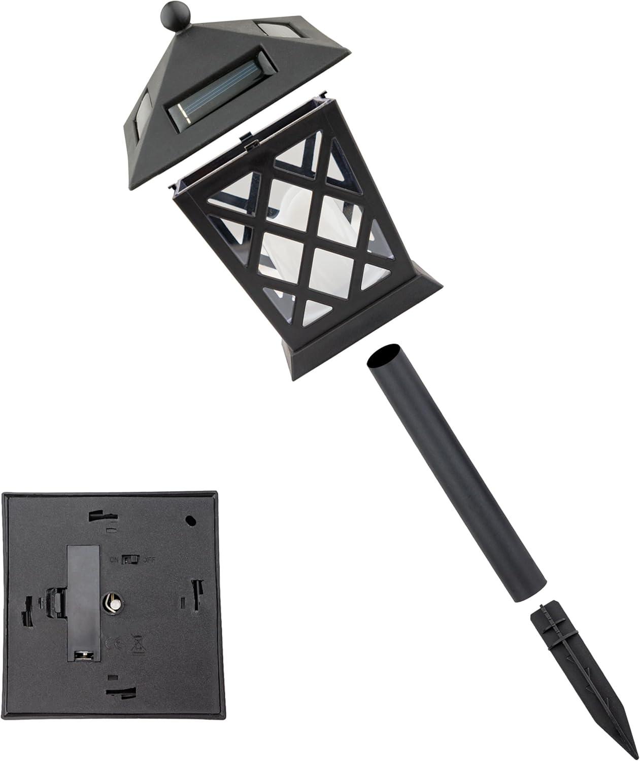 Black Solar Powered Integrated LED Pathway Light Pack