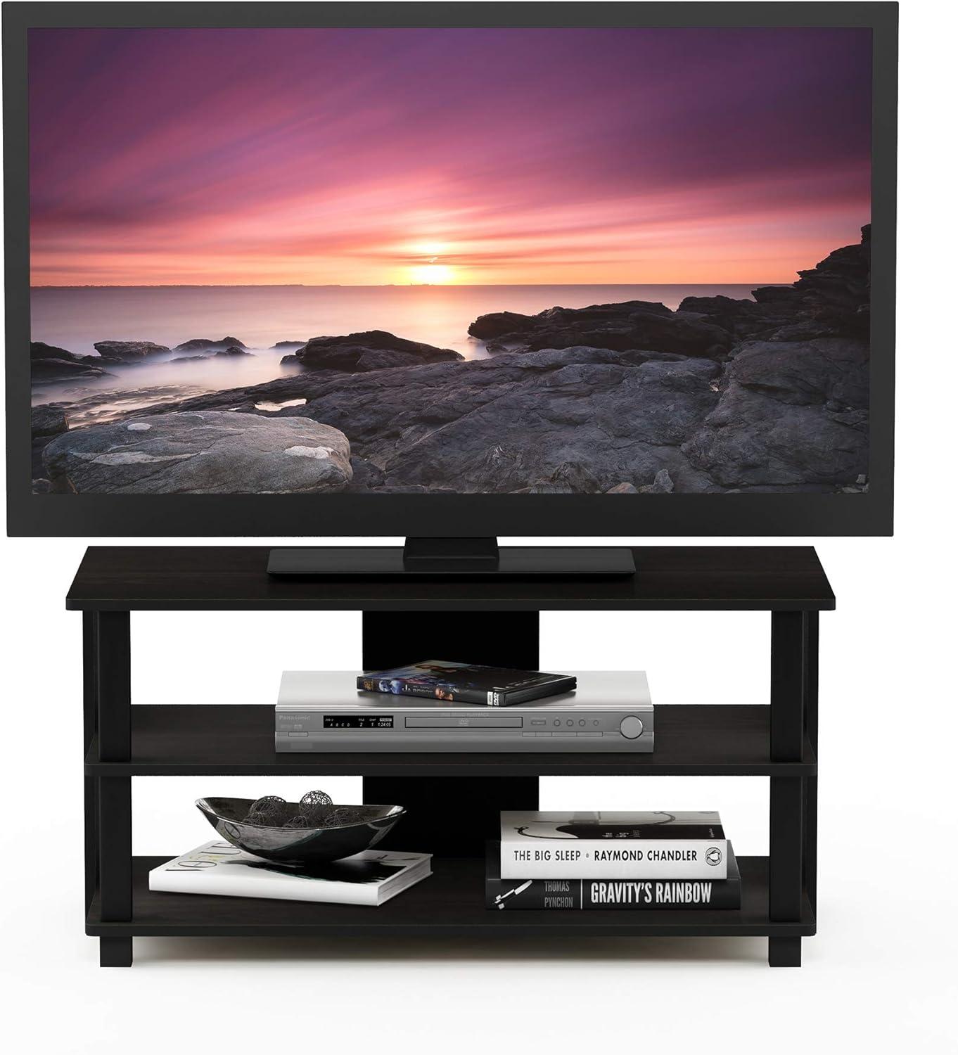 Sully 3-Tier TV Stand for TV up to 40, Espresso/Black, 17076EX/BK