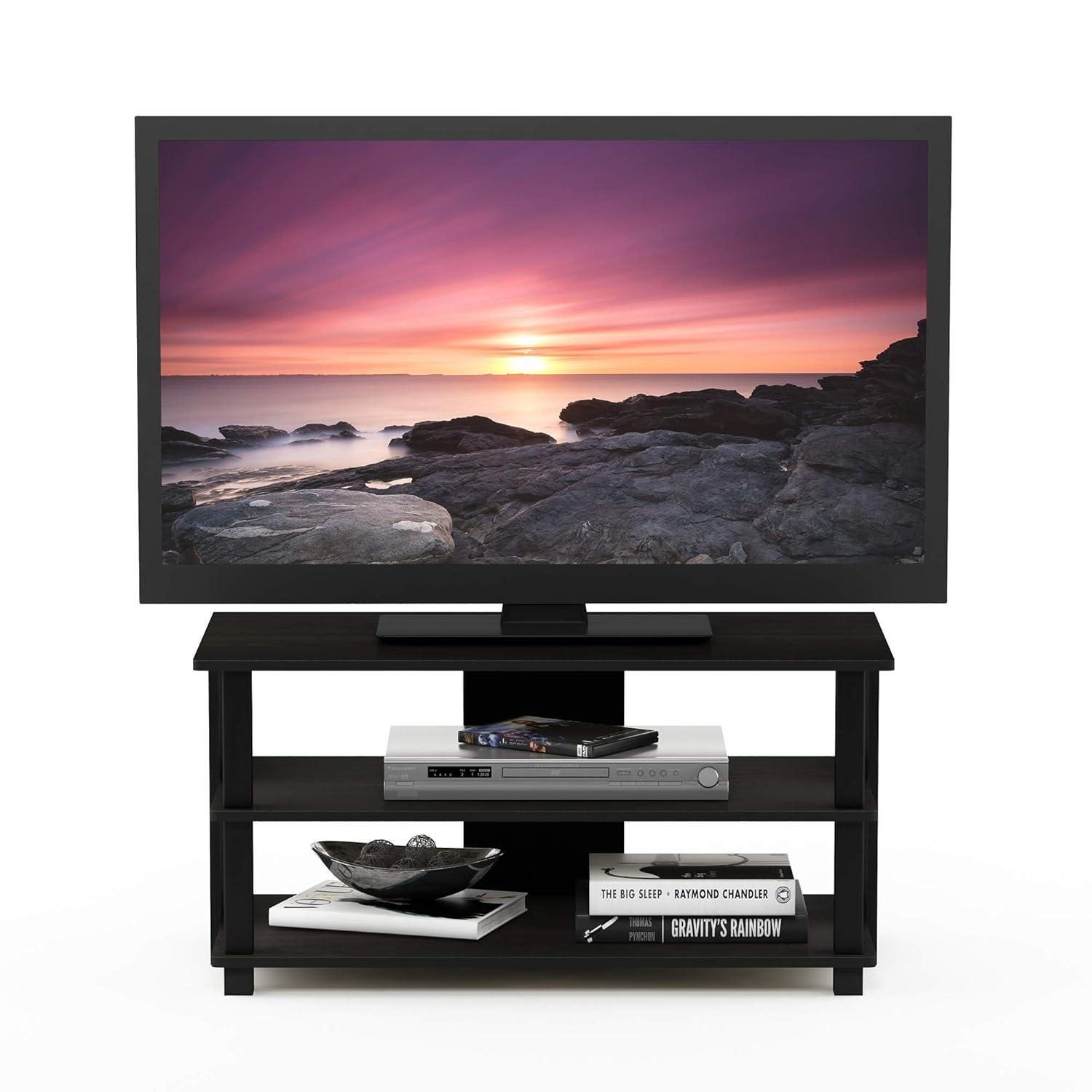 Sully 3-Tier TV Stand for TV up to 40, Espresso/Black, 17076EX/BK