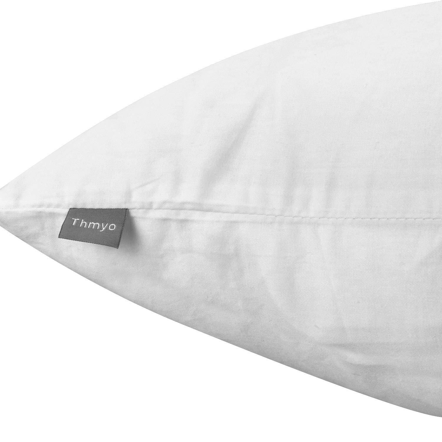 Thmyo 4-Pack 100% Cotton Comfortable Solid Decorative Throw Pillow Case, Square Cushion Cover Pillowcase Sublimation Blank Pillow Covers DIY Throw Pillowcase(18x18 inch/ 45x45cm,Light Silver Grey)