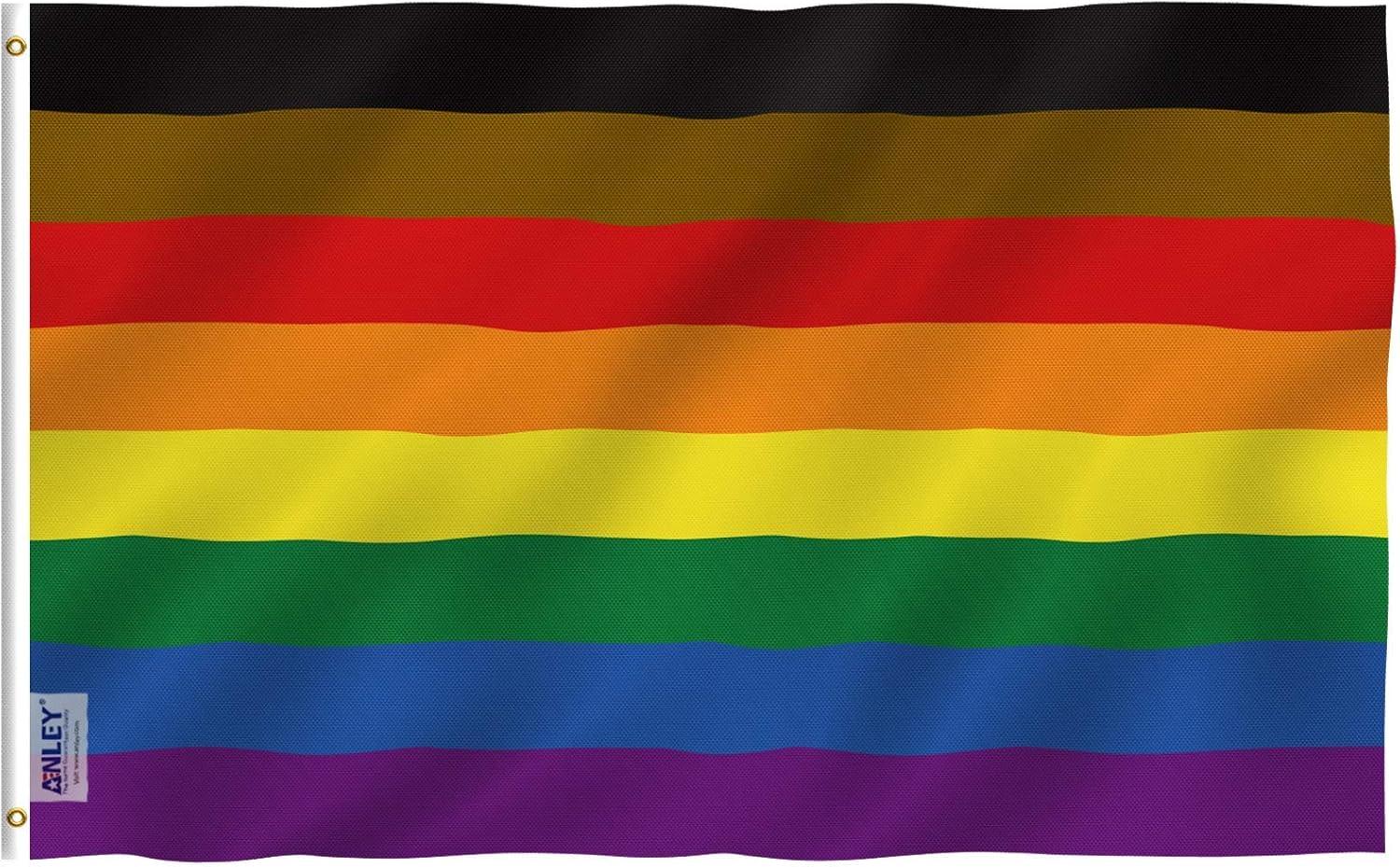 Philadelphia Rainbow Pride 3x5 Foot Polyester Flag with Brass Grommets