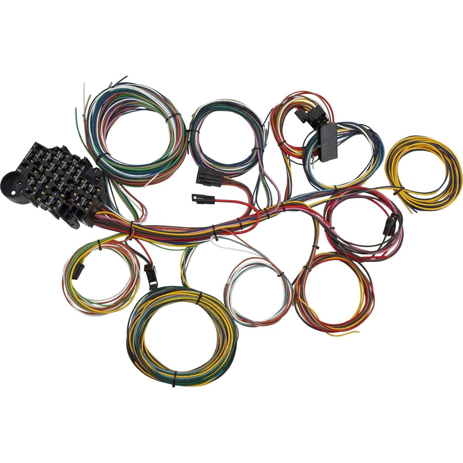 Universal 22-Circuit Automotive Wiring Harness Kit with GXL Insulated Copper Wires